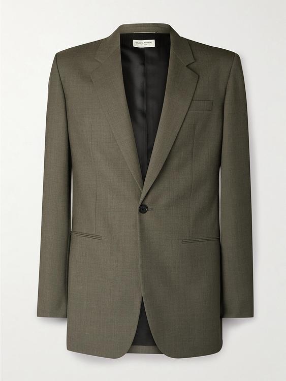 Taupe suit jacket from Saint Laurent