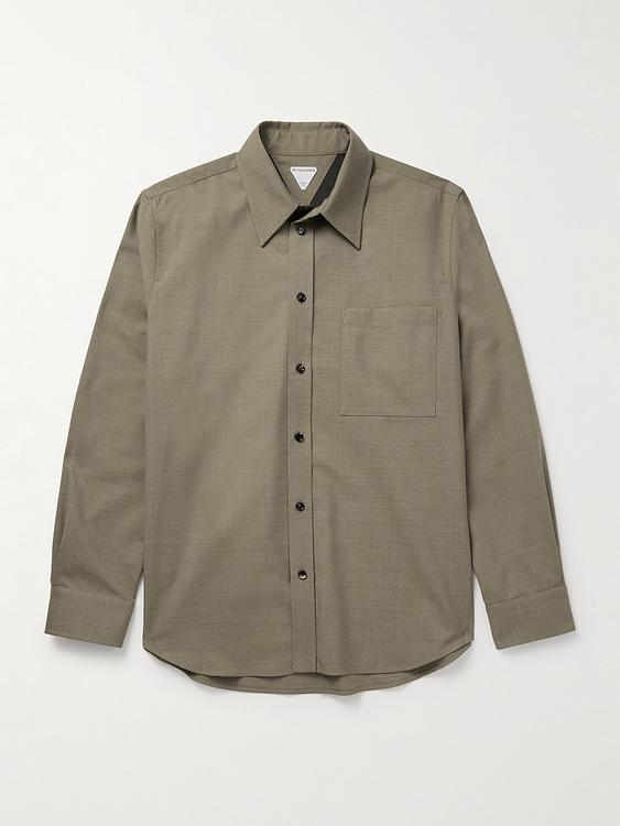 Taupe overshirt from Bottega Veneta
