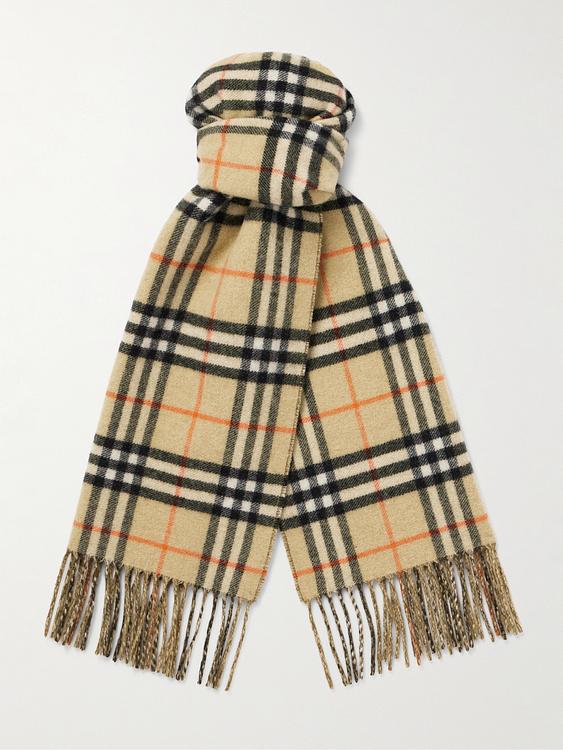 Checkered beige scarve from Burberry