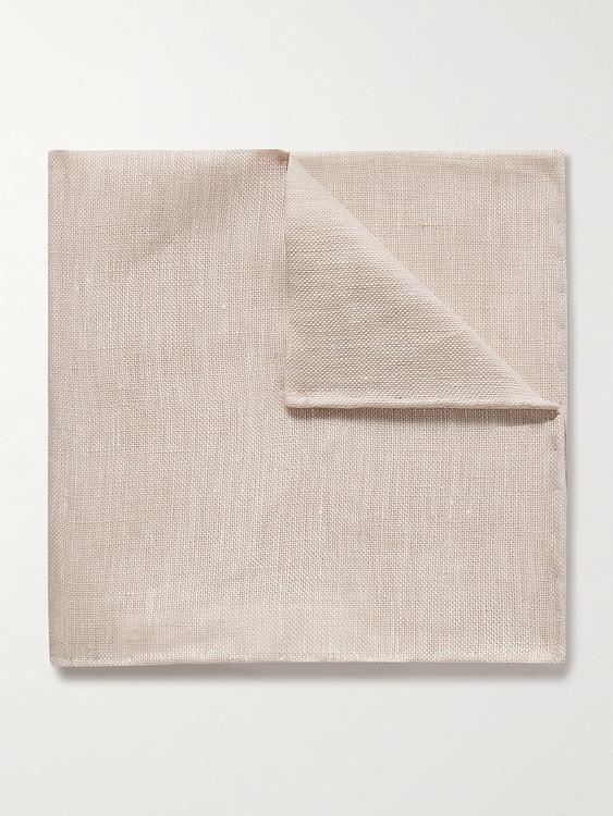 Beige pocket square from Mr P.