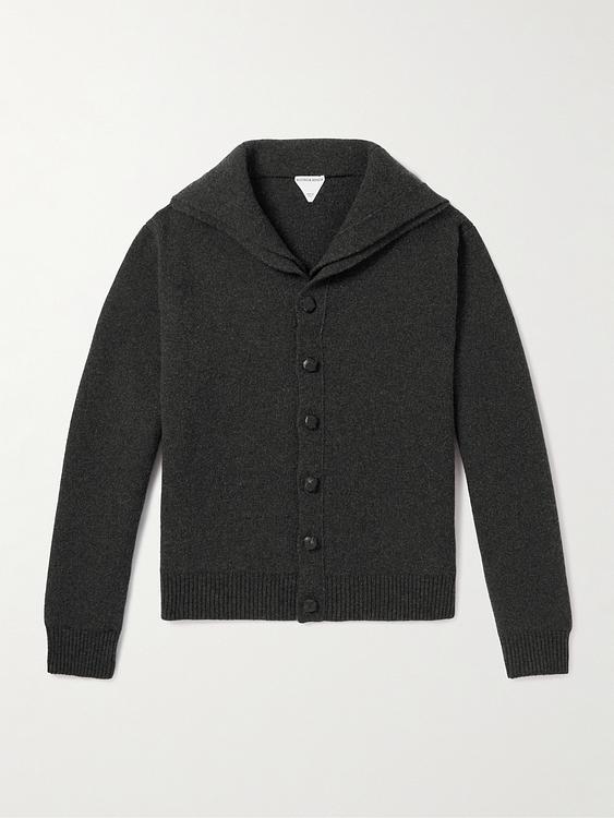 Black cardigan from Bottega Veneta
