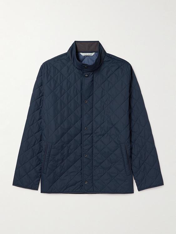 Dark grey quilted jacket from Peter Millar