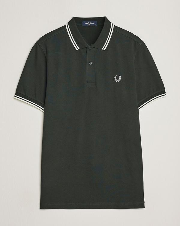 Dark grey short sleeve polo shirt from Fred Perry