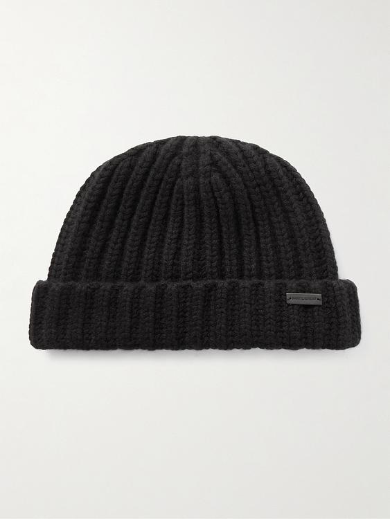 Black beanie from Saint Laurent