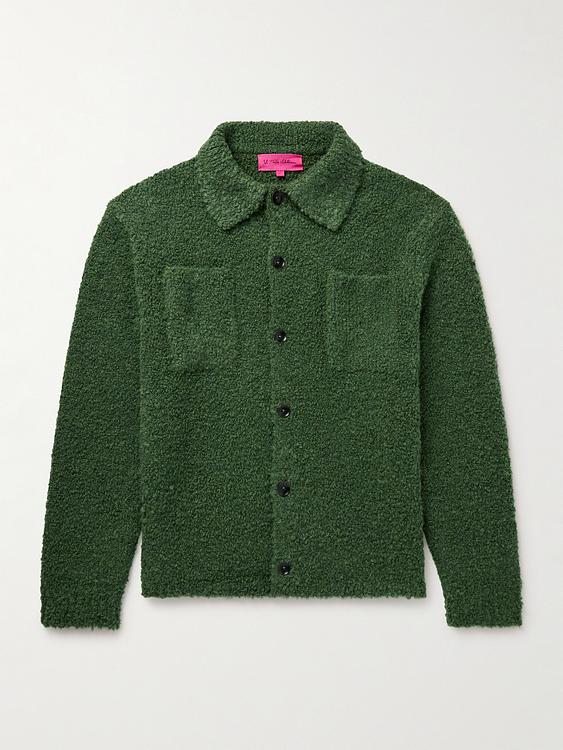 Dark green cardigan from The Elder Statesman