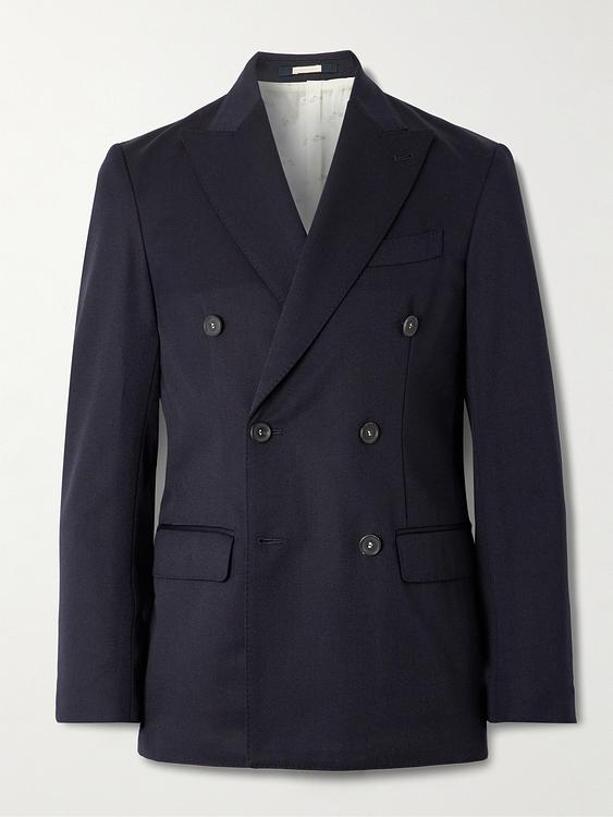 Black double-breasted blazer from Massimo Alba