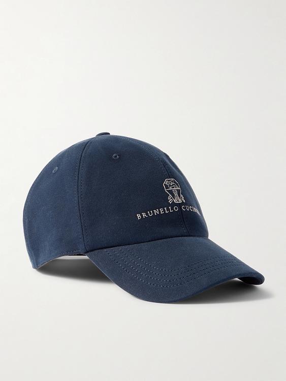 Print dark blue cap from Brunello Cucinelli