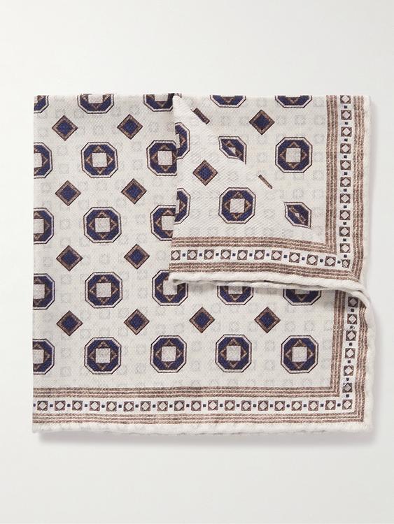 White pocket square from Brunello Cucinelli