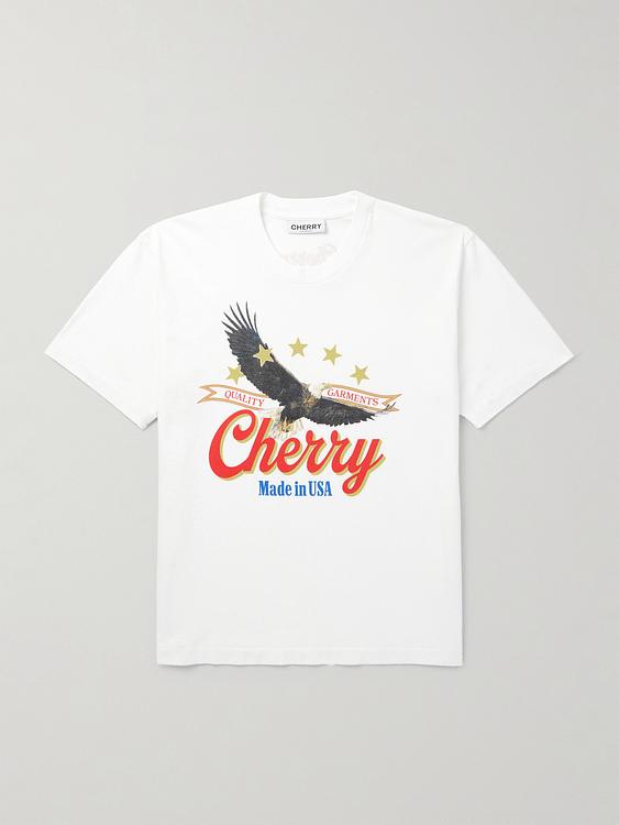Print white t-shirt from Cherry Los Angeles