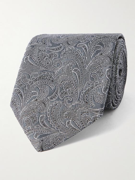 Dark grey tie from Brunello Cucinelli
