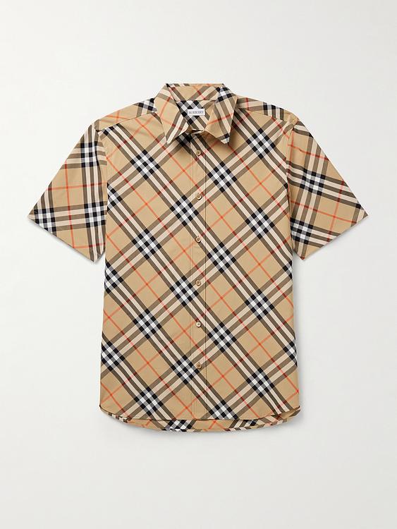 Checkered multicolor short sleeve shirt from Burberry