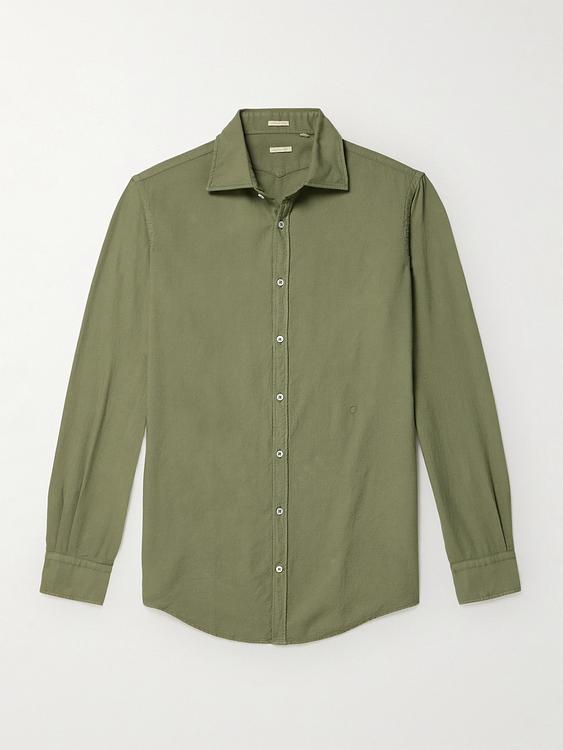 Taupe casual shirt from Massimo Alba
