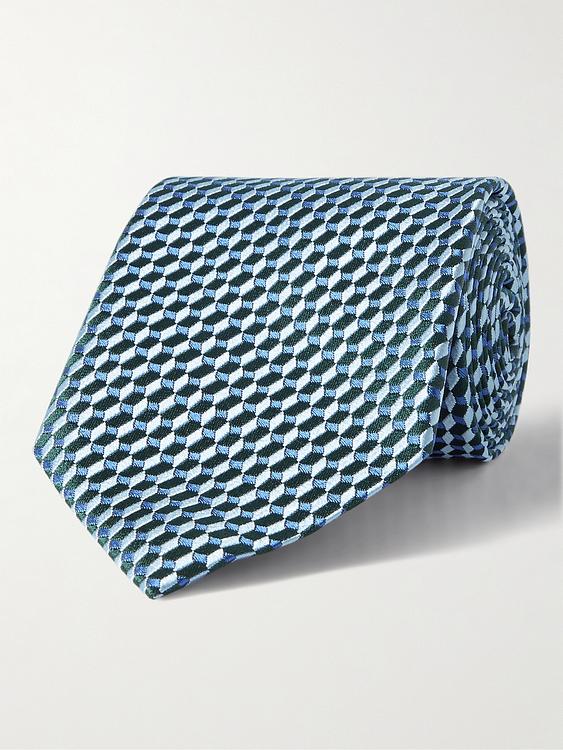 Dark grey tie from Charvet