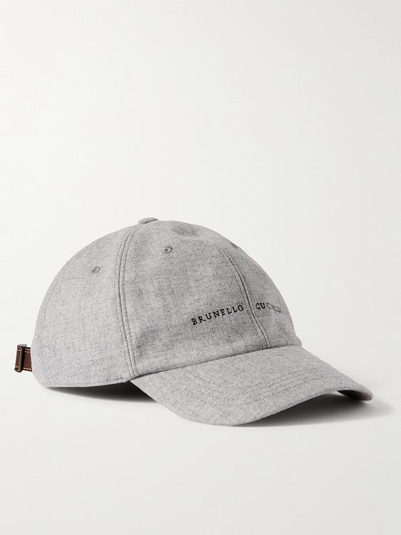 Print grey cap from Brunello Cucinelli