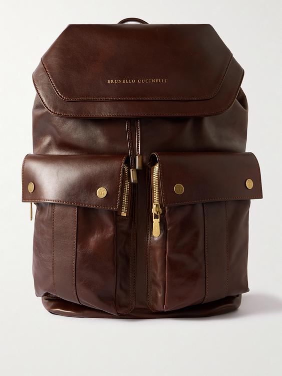 Dark brown backpack from Brunello Cucinelli
