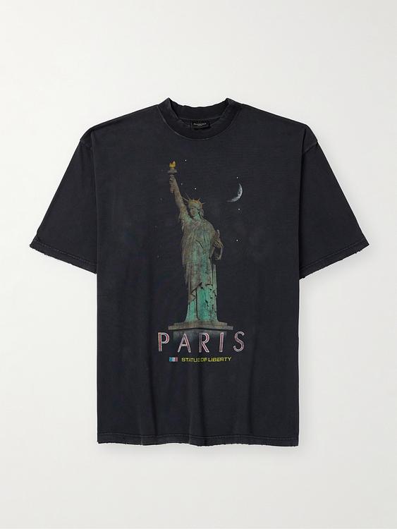 Print black t-shirt from Balenciaga