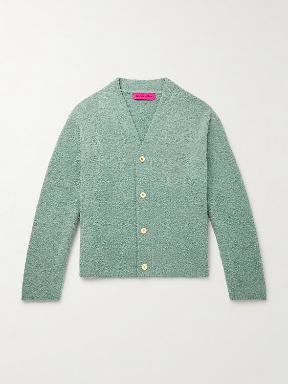 Teal cardigan from The Elder Statesman