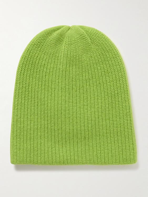 Light green beanie from The Elder Statesman