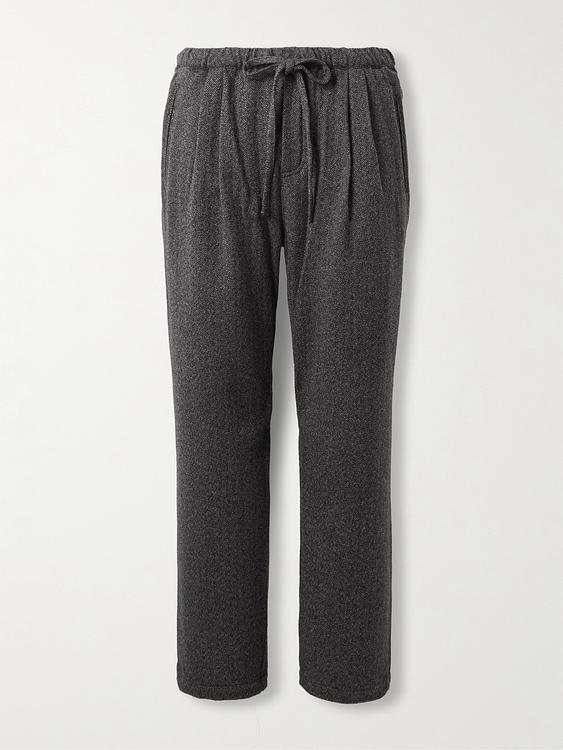 Black drawstring trousers from Massimo Alba