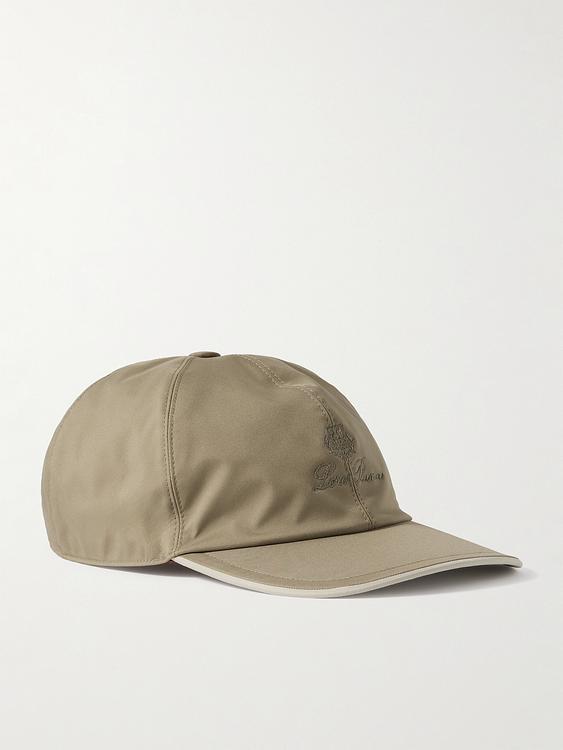 Print taupe cap from Loro Piana