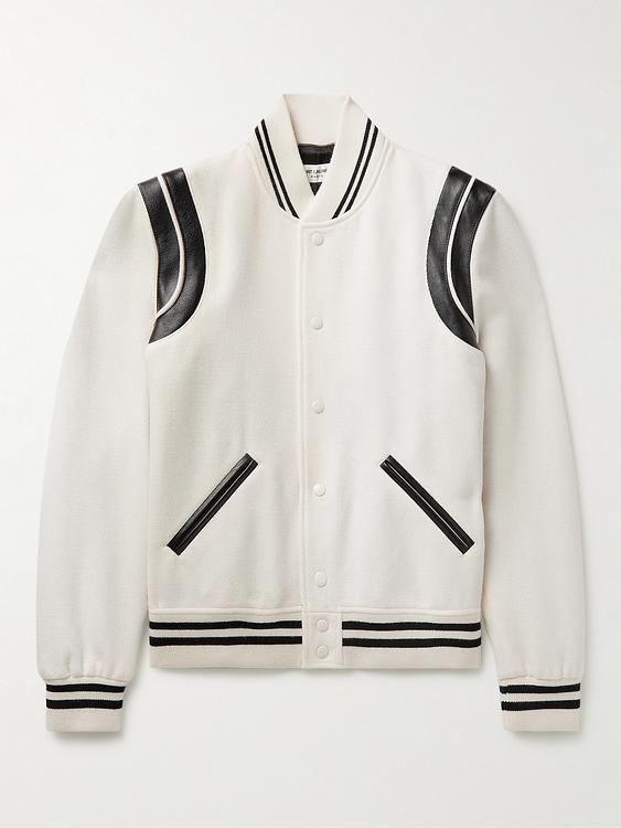 White bomber jacket from Saint Laurent