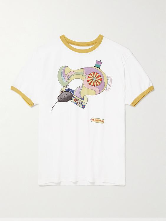 Print white t-shirt from Kapital