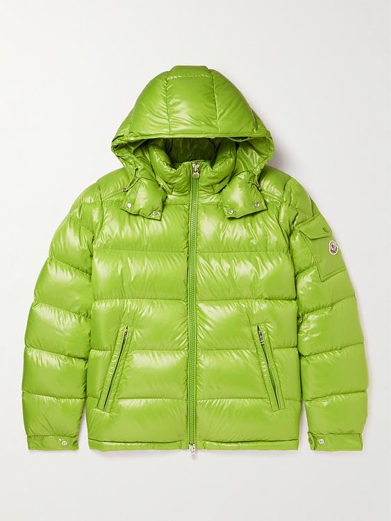 Light green down jacket from Moncler