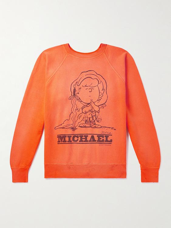 Print orange sweatshirt from Saint Mxxxxxx