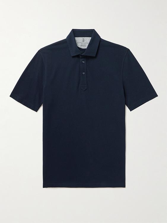 Black short sleeve polo shirt from Brunello Cucinelli