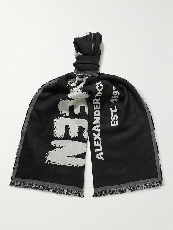 Print black scarve from Alexander Mcqueen