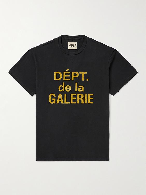 Print black t-shirt from Gallery Dept.