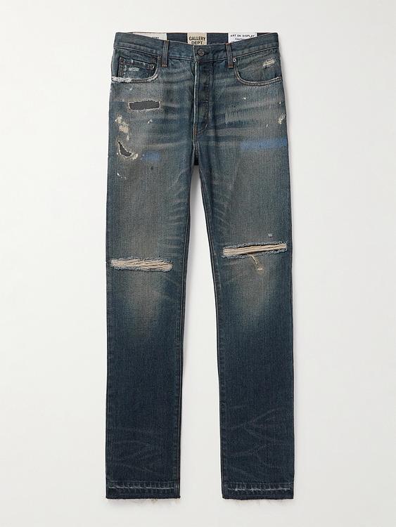 Dark grey distressed jeans from Gallery Dept.