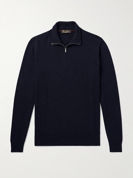 Black half-zip from Loro Piana
