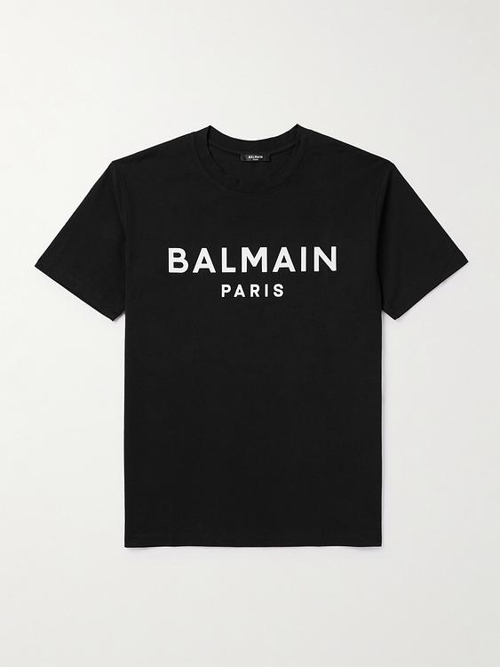 Print black t-shirt from Balmain