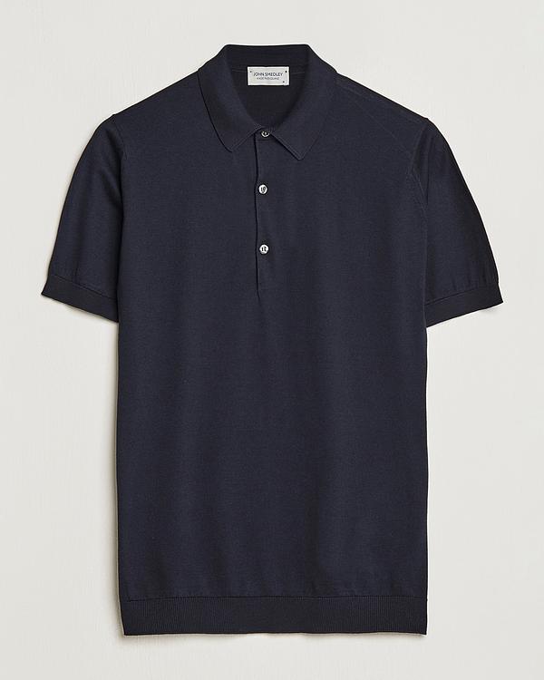 Black short sleeve polo shirt from John Smedley
