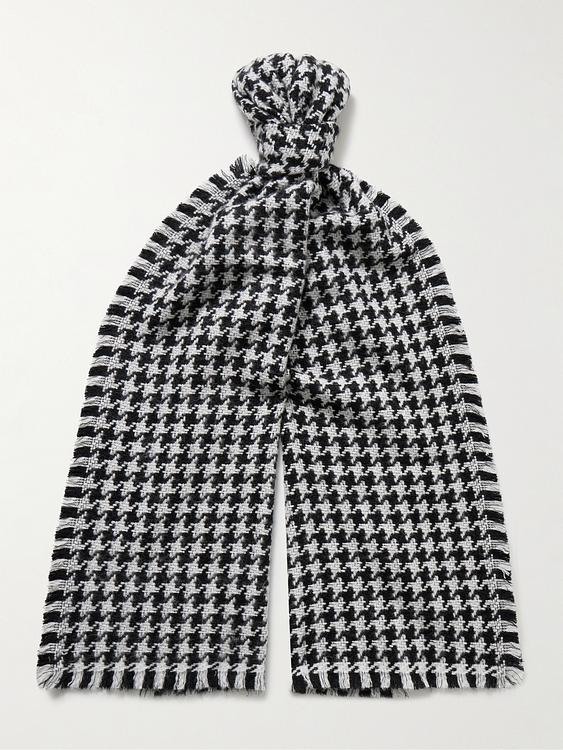 Checkered black scarve from Acne Studios