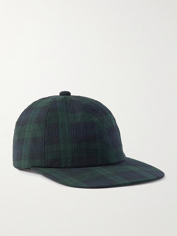 Checkered dark grey cap from Beams Plus