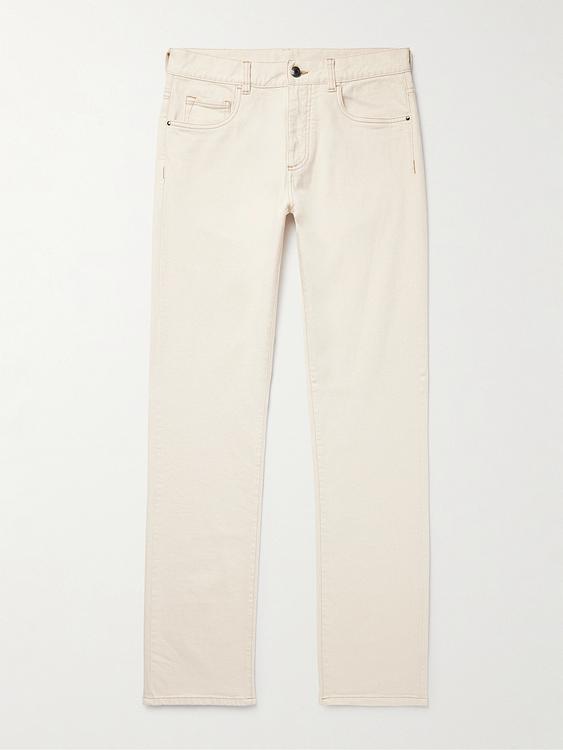 White chinos from Canali
