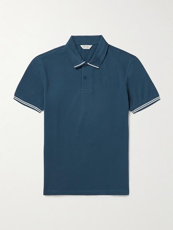 Dark blue short sleeve polo shirt from Club Monaco