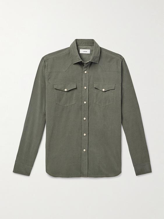 Dark green casual shirt from Lardini