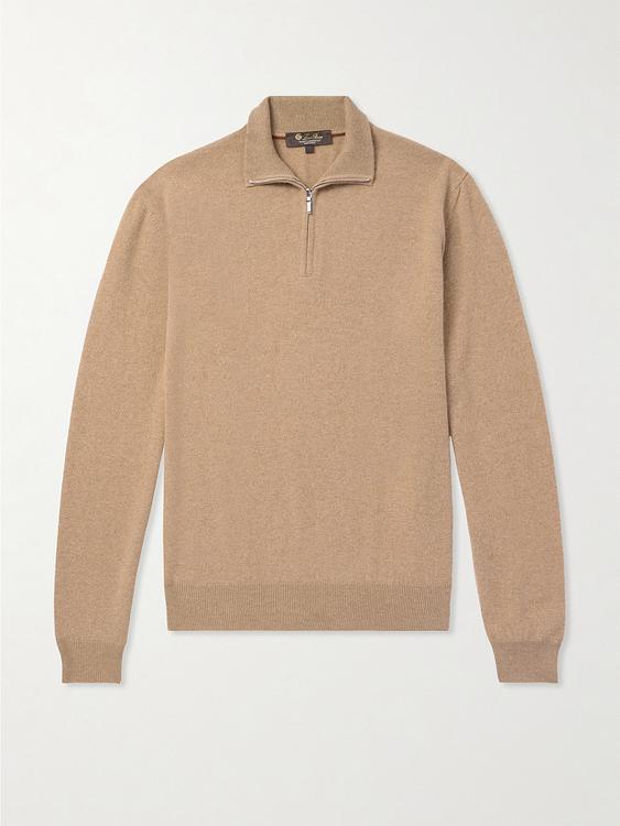 Taupe half-zip from Loro Piana