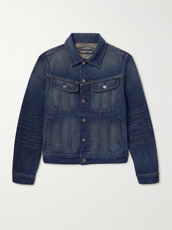 Dark blue denim jacket from Tom Ford