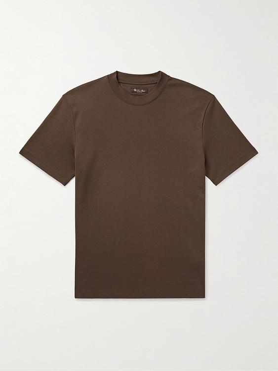 Dark brown t-shirt from Loro Piana