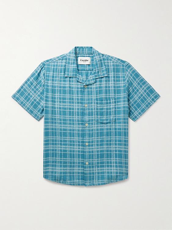 Checkered blue short sleeve shirt from Corridor