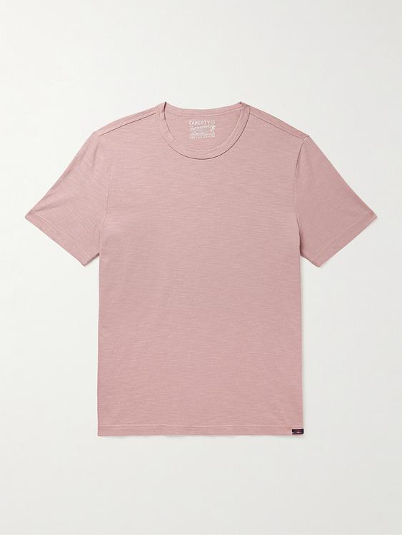 Peach t-shirt from Faherty