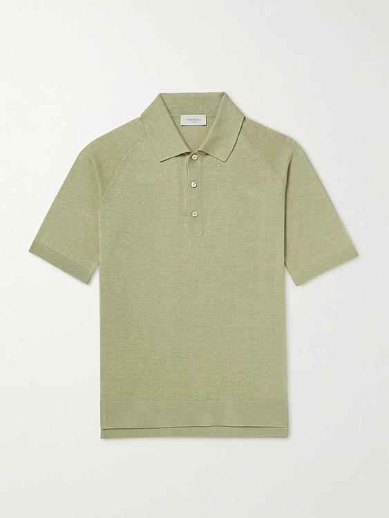 Beige short sleeve polo shirt from Piacenza 1733