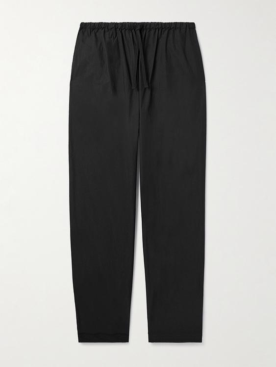 Black wide-leg casual trousers from Kaptain Sunshine