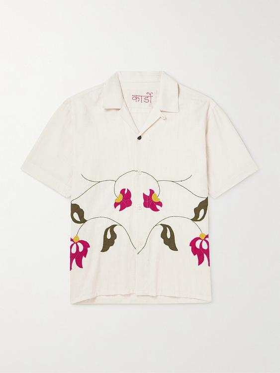 Print white short sleeve shirt from Kardo