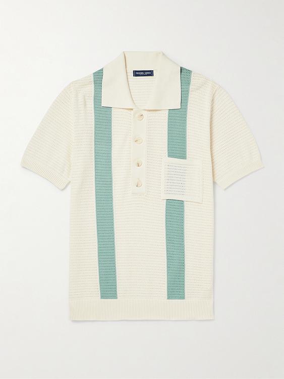 White short sleeve polo shirt from Frescobol Carioca