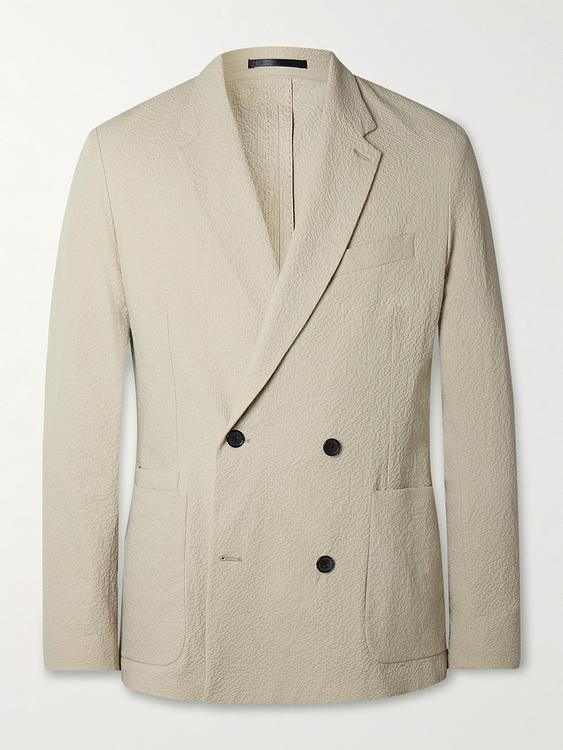 Beige double-breasted blazer from Paul Smith
